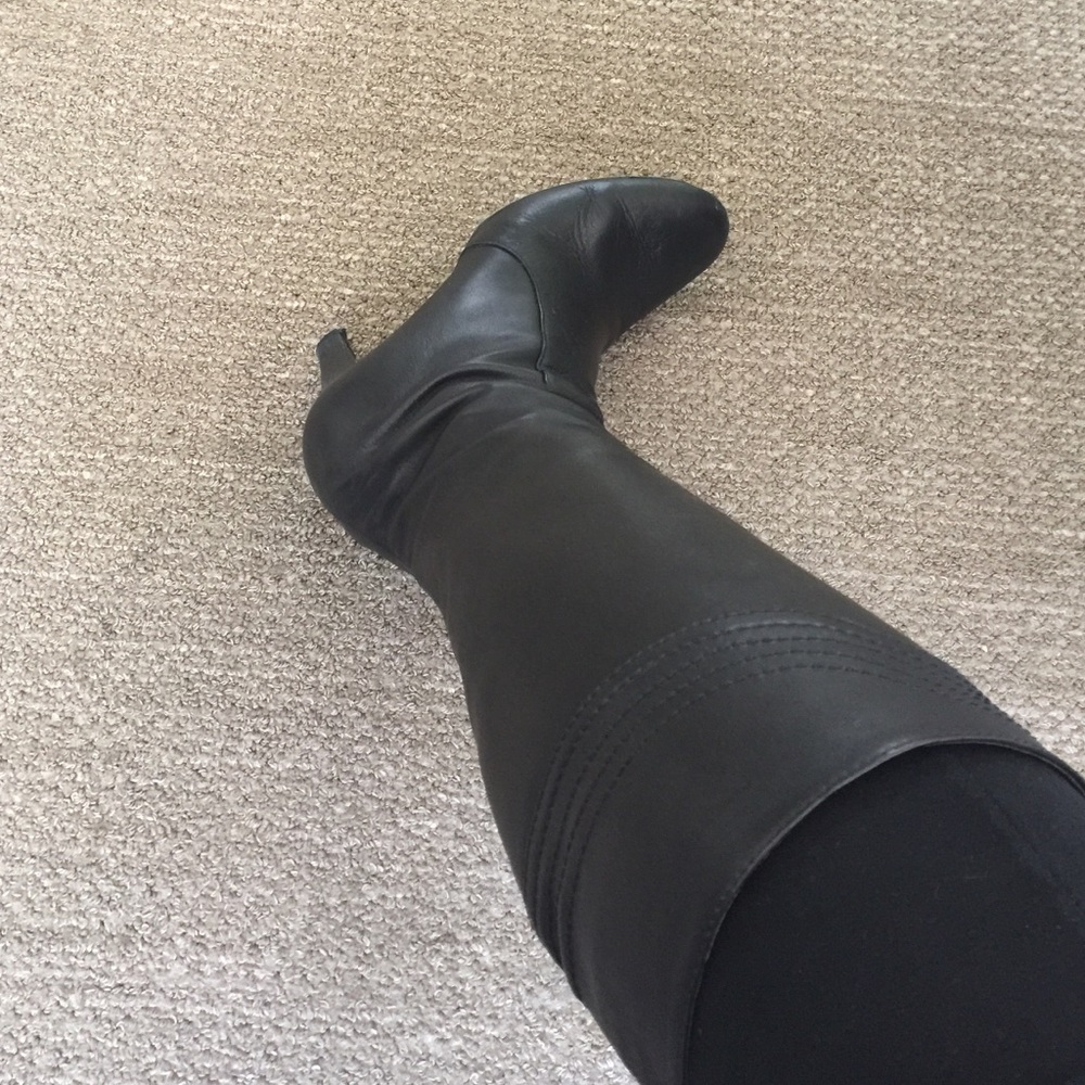 Leather boots, 3” 7.5 top width/side, 15” total